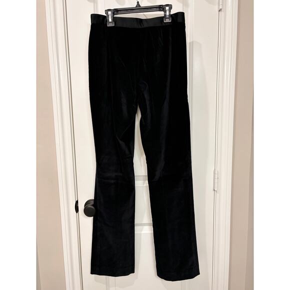 Lauren by Ralph Lauren Black Velvet with Satin Trim Stretch Pants Sz 4 - Picture 2 of 6